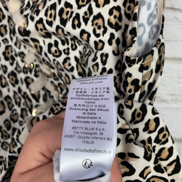 Elisabetta Franchi Abito Leopard Laced Mini Dress - Picture 15 of 16